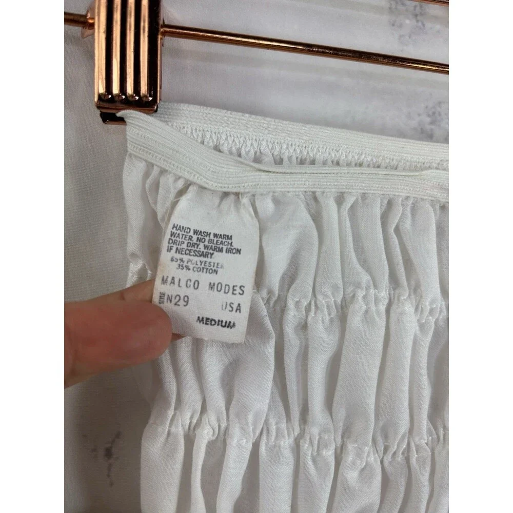Vintage 60s Ruffled Bloomers kawaii White Pettipants M Coquette Poofy Ruffle - Picture 5 of 16